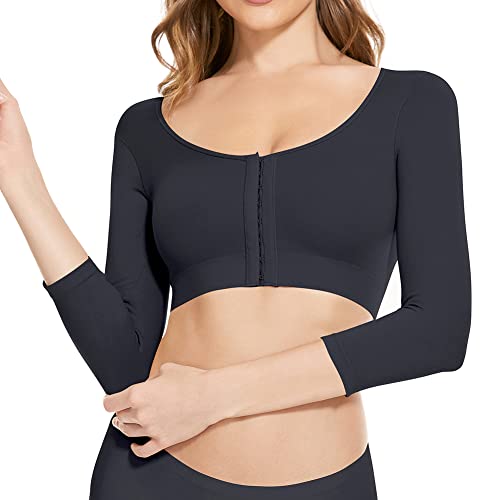 KSKshape Arm Shaper for Women Post Surgery Arm Lipo Compression Sleeves Front Closure Shapewear Bra Posture Corrector