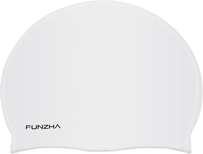 Funzhan Silicone Swimming Cap Waterproof Non-Slip Comfortable Swimming Hat High Elasticity Swim Cap for Women Man