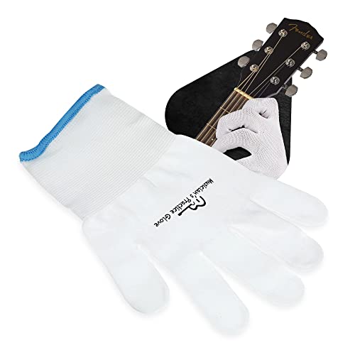 MUSICIANS PRACTICE GLOVE - 1 Glove - Finger & Hand issues (X-Large, White)