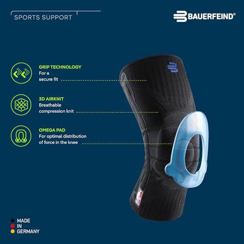 Bauerfeind Sports Knee Support NBA - Officially Licensed Basketball Knee Brace - Relief and Stabilization - Targeted Compr...