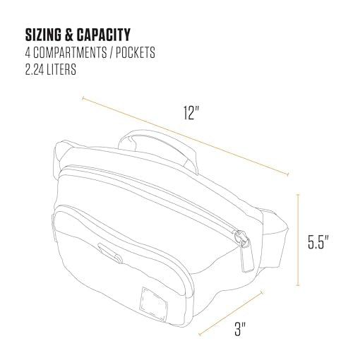 Carhartt Classic Adjustable Sling Bag, Durable, 600-Denier Water Resistant Hip Pack