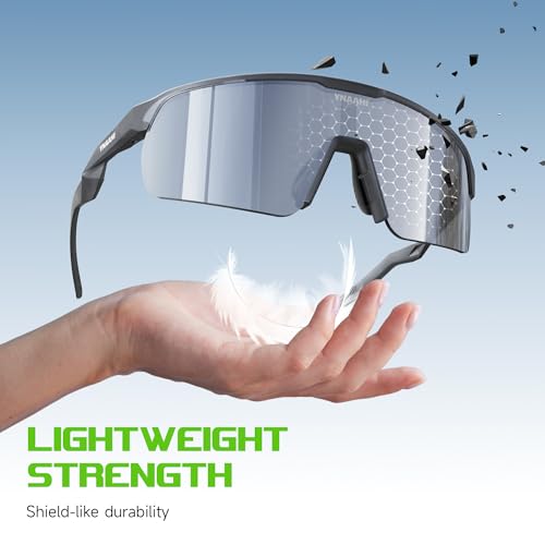 Ynaahi Sports Sunglasses. Shatterproof Polycarbonate Lens, UV400 Protection. Ideal for Cycling, Pickleball, & Running Safety
