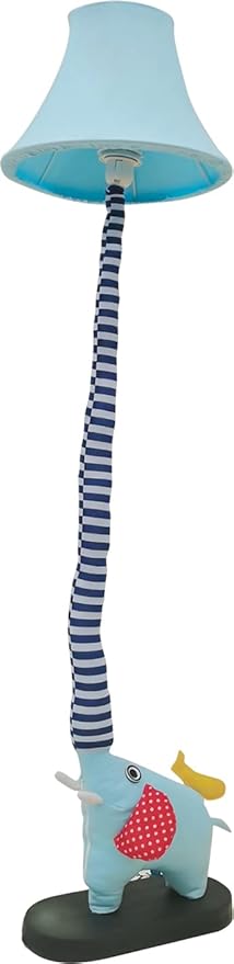 Floor Lamp, Blue Elephant Creative Design Modern Floor Lamp for Bedroom, 51 Inch Tall Hand-Stitched Toy Standing Lamp, Floor Lamps for Living Room Come with an E26 LED Bulb (Blue Elephant)