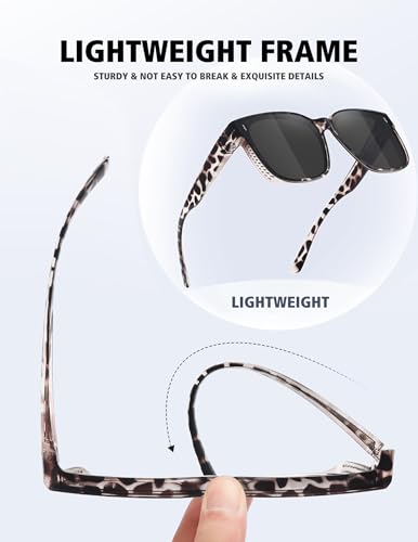 MEETSUN Oversized Fit Over Glasses Sunglasses for Women Trendy Large Square Polarized Sun Glasses for Driving