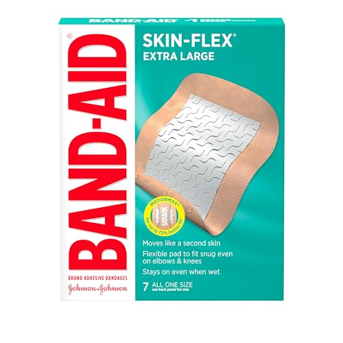 BAND-AID Brand Skin-Flex Adhesive Bandages for First Aid and Wound Care of Minor Cuts and Scrapes & Burns, Flexible Steril...