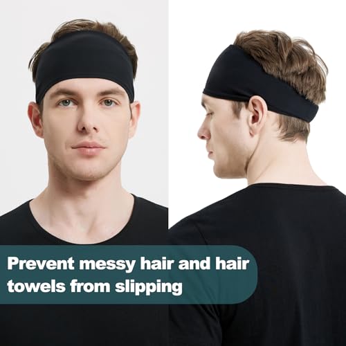 MARKEEP Running Headbands for Men（4 or 6 Pack, Mens Stretchy Headband for Football,Cycling,Basketball,Yoga,Fitness Workout...