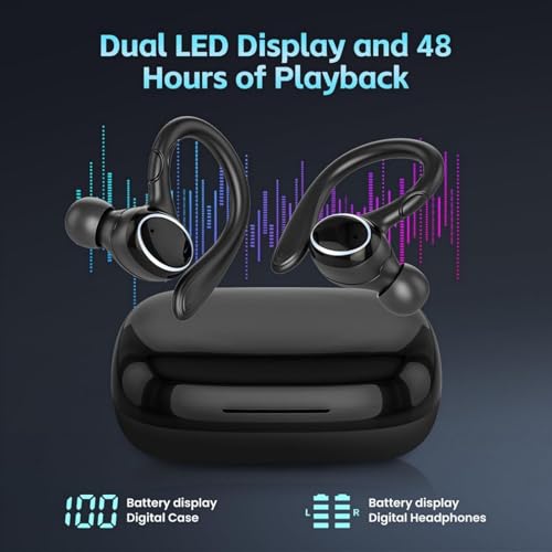 Beniduck Wireless Earbuds Bluetooth 5.3 Headphones Stereo Ear Buds, ENC Noise Cancelling Mic,IPX7 Waterproof Earphones wit...