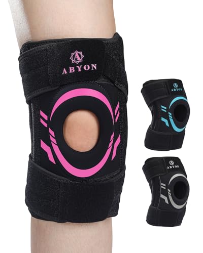 ABYON Knee Brace for Women Plus Size Stabilizer for Knee Pain, Meniscus Tear, Arthritis, Acl, Mcl Pain–[Patented] Adjustab...