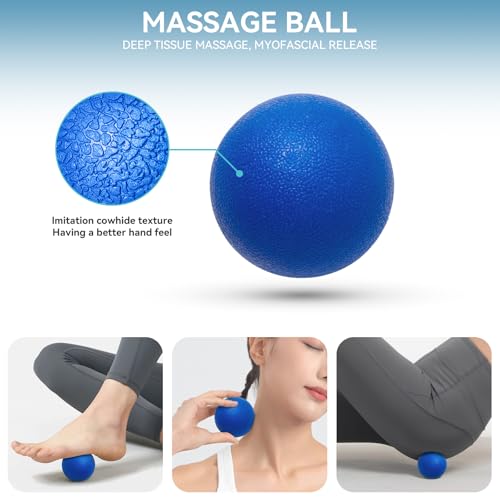 Krightlink 5 in 1 Foam Roller Set for Deep Tissue Muscle Massage, High Density Trigger Point Fitness Patented Exercise Foa...