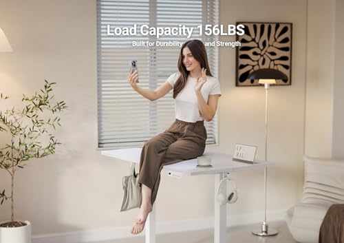 YDN Electric Standing Desk Adjustable Height, 40 x 24 Inches Stand up Desk with Cable Management, Home Office Desks with S...