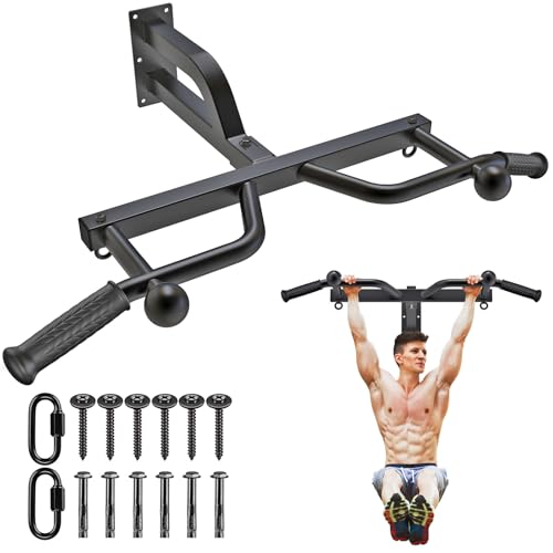 Kipika 48" Ceiling Mounted Pull Up Bar, Heavy Duty Multi-Grip Chin Up Bar,Mounted Pullup Bar, Adjustable Height, Pull Up B...