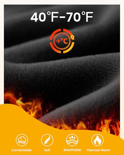2 Pack Fleece Lined Leggings for Women - Thermal Winter Warm Tights Tummy Control High Waisted Workout Yoga Pants