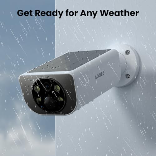 AOQEE Cameras for Home Security-2K Wireless Security Camera Outdoor with AI Motion Detection & Siren, Non-Stop Solar Power...