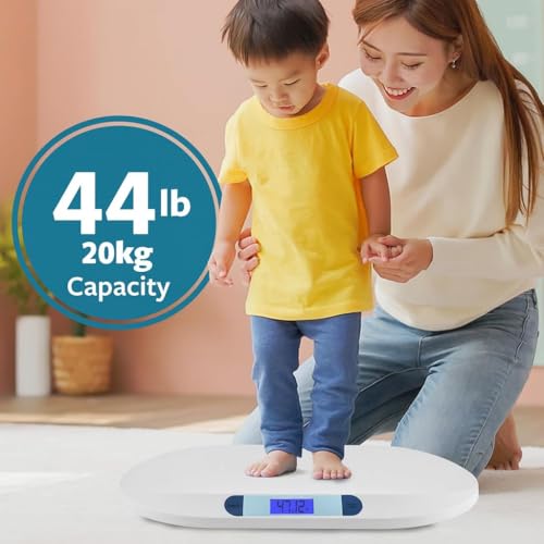 Smart Weigh Digital Baby & Pet Scale – Infant and Small Animal Weighing Scale for Newborns, Puppies & Cats – 44 lb Capacit...