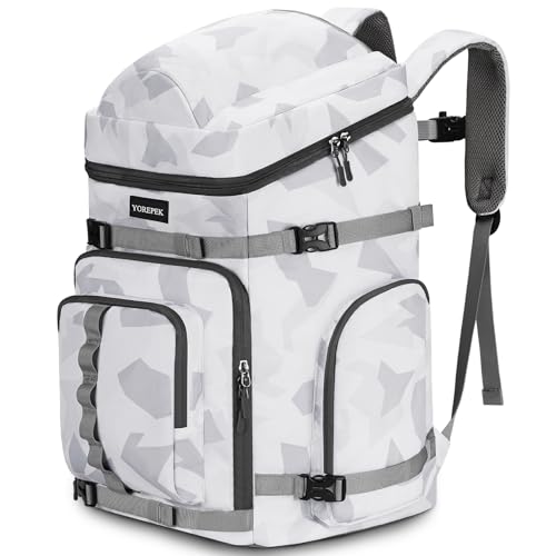 YOREPEK 65L Ski Boot Bag Backpack with 8 Pockets, Waterproof Ski Snowboard Boot Bags for Air Travel, Ski Gear Bag Backpack...