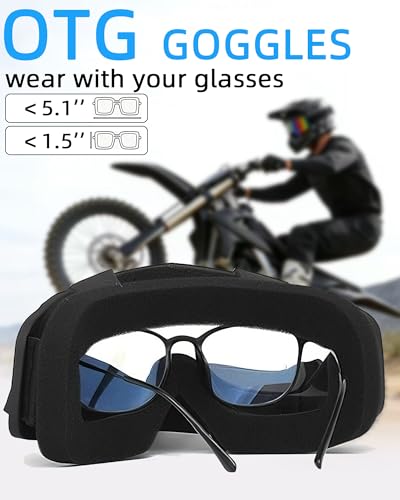 YUNGLIDE Motorcycle Goggles Dirt Bike ATV Ski Goggles For Men Women UV Protection Windproof And Dustproof Glasses