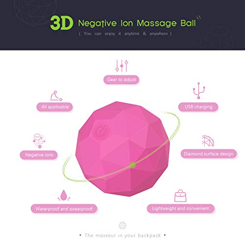 MEXITOP Electric Vibrating Massage Ball, 2-Speed Fitness Yoga Pilates Physical Therapy Massage Roller to Fight Sore Muscle...