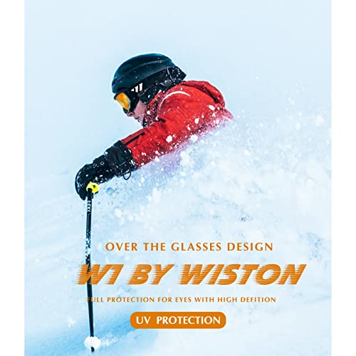 WISTON Ski Goggles - OTG Snow/Snowboard Goggles for Men, Women & Youth - 100% UV Protection W1