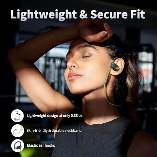 JOYWISE Bluetooth Headphones, Wireless Earbuds IPX7 Waterproof Bluetooth 5.3 Headphones with 16Hrs Playtime Stereo Bass He...