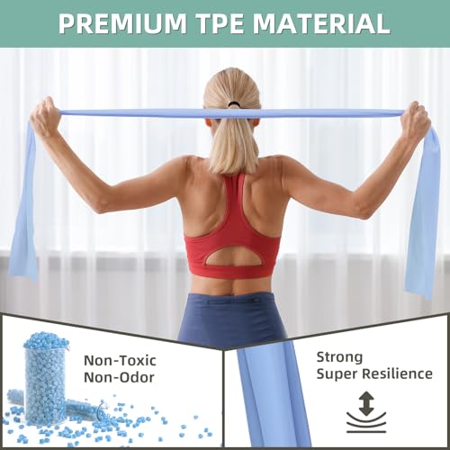 Stretch Bands for Exercise, 5 Levels Resistance Bands for Working Out, Exercise Bands for Physical Therapy, Pilates, Reha...