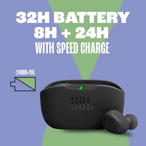 JBL Vibe Buds - True Wireless Earbuds, Smart Ambient, VoiceAware, Up to 32 total hours of battery life with speed chargin...