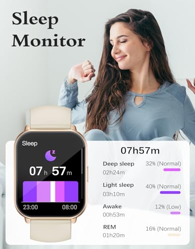RUIMEN Smart Watches for Women Men (Answer/Make Calls, 2 Bands Included), 1.8" Smartwatch for iOS/Android Phones, Fitness ...