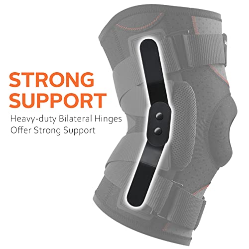Omples Hinged Knee Brace for Knee Pain, Meniscus Tear Knee Support with Side Stabilizers for Men and Women Patella Knee Br...