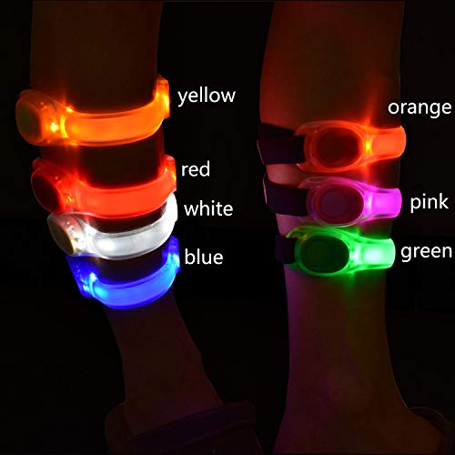 AMNQUERXUS Premium LED Light Up Armband, Reflective Adjustable Wearable Silicone Running Belt Strap/Waterproof Glow in The...