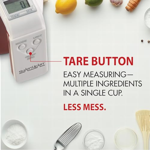 SmartHeart Digital Kitchen Measuring Cup Scale | Accurate Measurements with Cup Or Scale Platform | Unit Conversion Grams,...