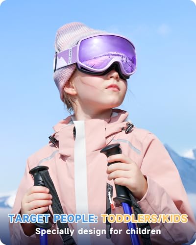 findway Kids Ski Goggles, Kids Snowboard Goggles for Boys Girls Toddler age 3-12