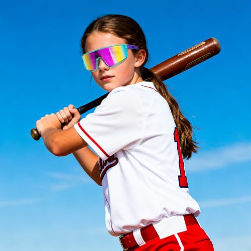 BOLLFO Polarized Sports Sunglasses,UV400 Protection Outdoor Glasses for Men Women Youth Baseball Cycling Running Driving Golf