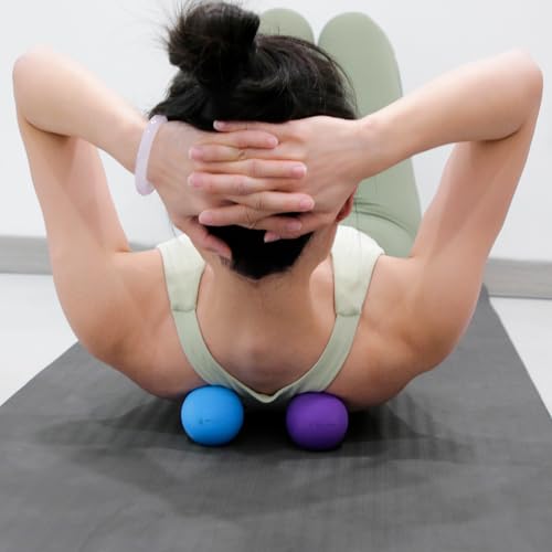 Massage Lacrosse Balls for Myofascial Release, Peanut Massage Ball, Mobility Ball for Physical Therapy - Deep Tissue Massa...