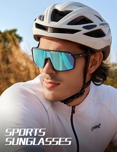 BIRCEN Polarized Baseball Sunglasses for Sports: TR90 Lightweight Running Sunglasses Cycling Glasses for Outdoor Runners MTB