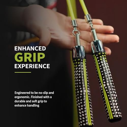 HEREROPE 1/4LB Weighted Jump Rope for Speed, Cardio, Boxing & Workout, Skipping Rope with Ball-bearing, Comfortable & Ergo...