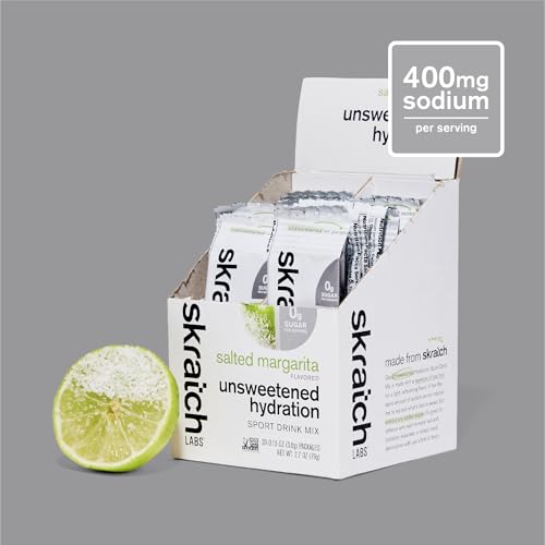 Skratch Labs Unsweetened Hydration Sport Drink Mix | Sugar Free | Electrolytes Booster | Salted Margarita - 20 Servings | ...