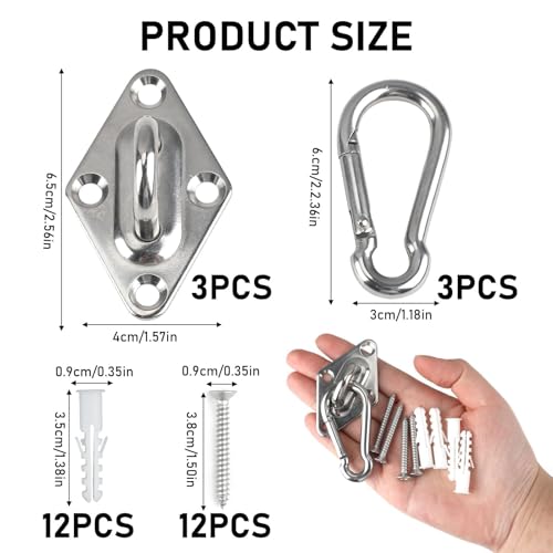 Wall Mount for Resistance Bands, Workout Anchors Wall Resistance with Hook for Fitness Bands, Space Saving Workout Equipme...