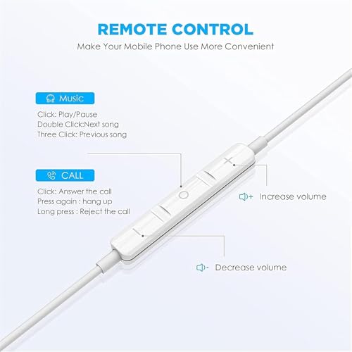 USB C Headphones for iPhone 17 16 15 Pro Max iPad Pro Type C Earbuds Wired Earphones with Mic & Remote Control Noise Cance...