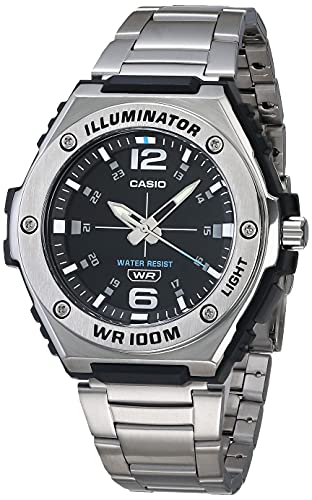 Casio MWA100H Series | Men’s Analog Watch |100M WR | Stainless Steel Bezel | LED Illuminator Backlight with Afterglow | Re...
