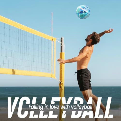WITUXU Official Size 5 Volleyball, Soft Touch Waterproof PU Leather Cover & Reinforced Rubber Bladder - for Indoor, Outdoo...