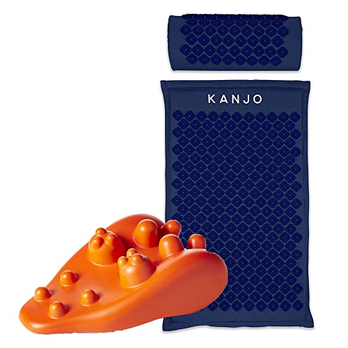 Kanjo Orange Acupressure Neck Pain Relief Cushion Premium Acupressure Mat and Pillow Set for Back Pain Relief & Neck Pain ...