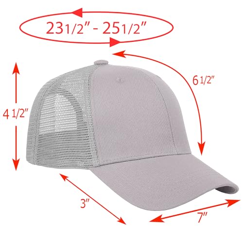 Falari Trucker Hat Baseball Cap Structured Plain Design 6 Panel, Adjustable Size