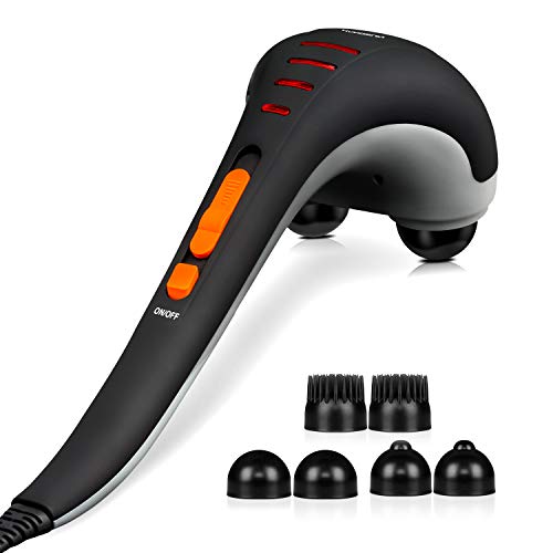 HANGSUN Handheld Neck Back Massager for Pain Relief Deep Tissue, Double Head Full Body Percussion Massage MG400 for Should...