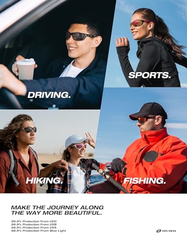 RIVBOS Polarized Sports Sunglasses Driving Sun Glasses Shades for Men Women Tr90 Frame for Cycling Fishing Running RB831