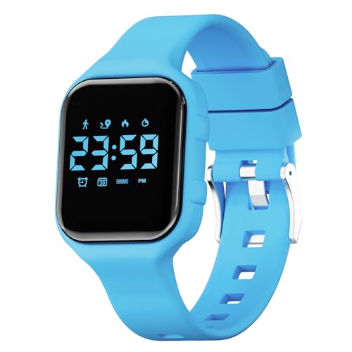 GOLDEN HOUR Kids Digital Sport Watches with Fitness Tracker, Alarm Clock, Stopwatch, No App Waterproof Birthday Gifts for ...