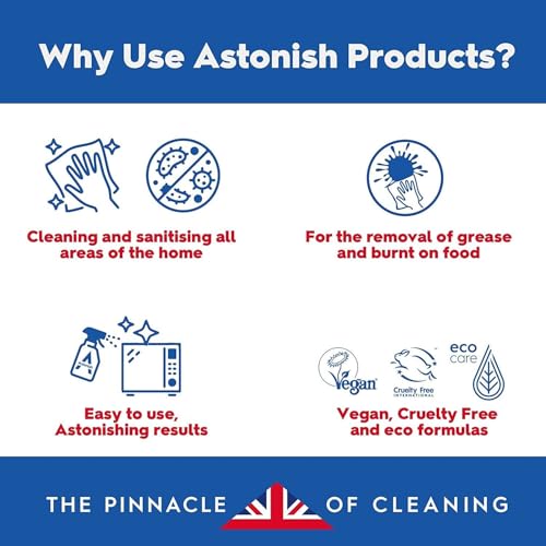 Astonish Specialist Extra Strength Grease Lifter With Baking Soda - No Scrub De-Greaser Formula For Kitchen Surfaces, Trays & Pans - Vegan Cruelty Free Household Cleaning Supplies, 750ml Bottle, 2PK