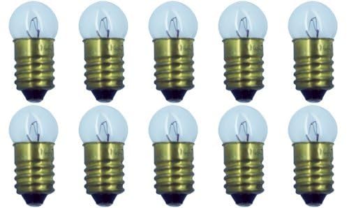 Cec Industries 1447 Bulbs, 18V 2.7W E10 Base, G-3.5 Shape, White, Box Of 10