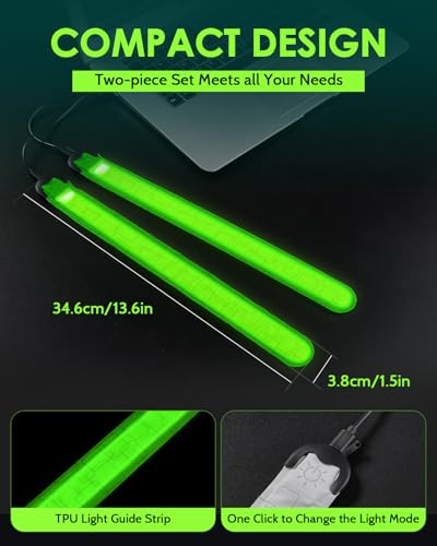 Fitense Rechargeable LED Armband 2-Pack, High Visibility Reflective Running Gear for Night Safety, 5 Colors & 3 Modes Ligh...