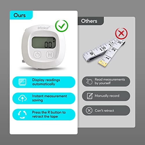 arboleaf Digital Body Tape Measure, 60in Body Measuring Tape, Bluetooth Measuring Tape for Body Measurements with App, Bod...