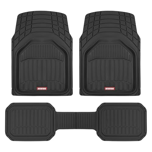Motor Trend 943-BK FlexTough Defender Car Floor Mats -Next Generation Deep Dish Heavy Duty Contour Liners for Car SUV Truc...
