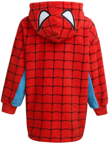 Disney Kids Oversized Hoodies - Spider-Man Lilo & Stitch Mickey Mouse Plush Wearable Blanket Hoodie for Boys & Girls (5-12)